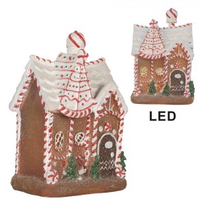 Perníková LED chaloupka Gingerbread Cott - 16*12*23 cm