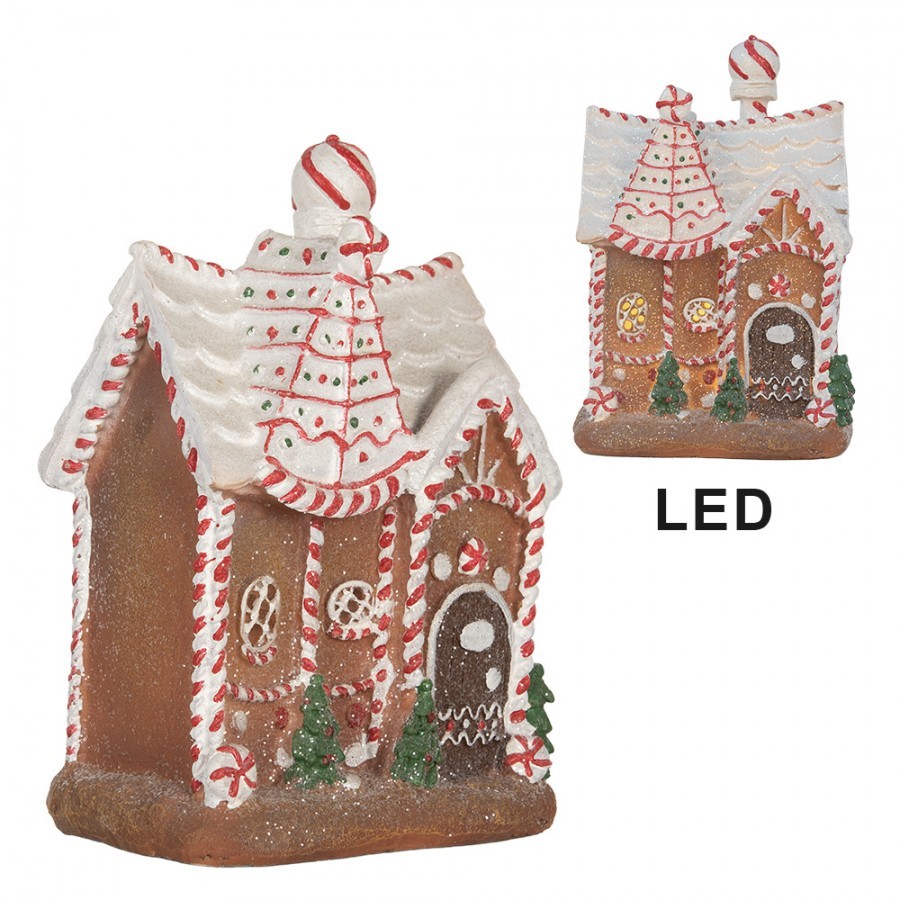 Perníková LED chaloupka Gingerbread Cott - 16*12*23 cm