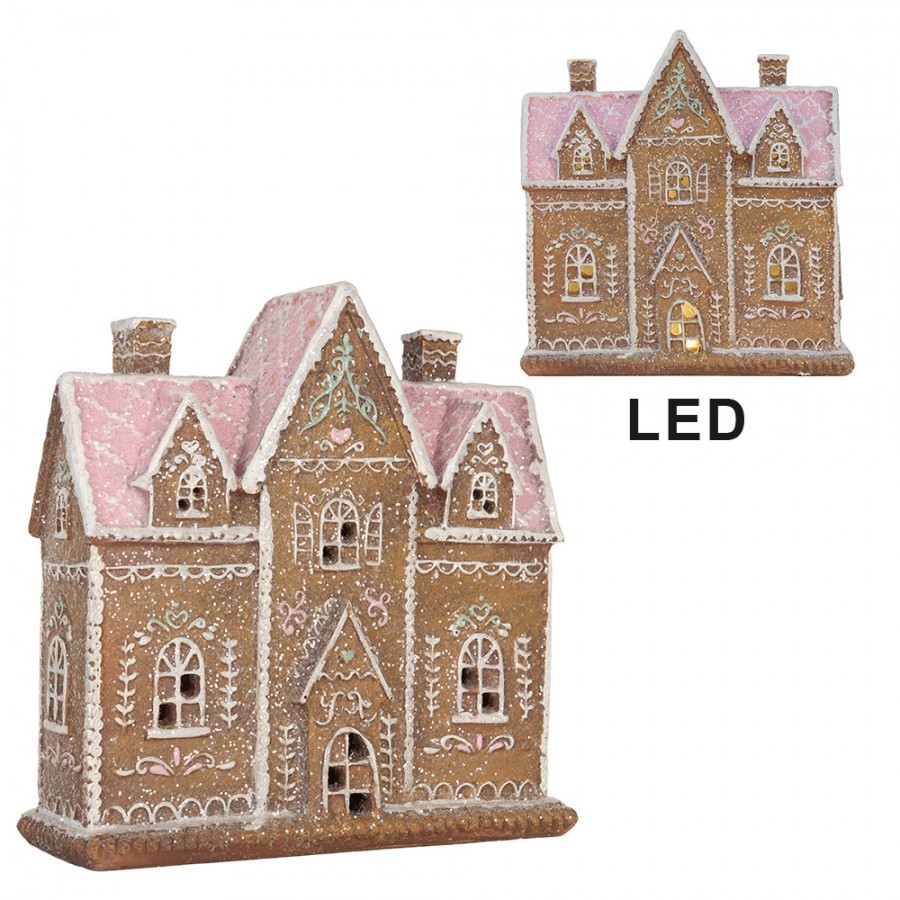 Perníkový LED domek Gingerbread Cotti - 21*8*20 cm