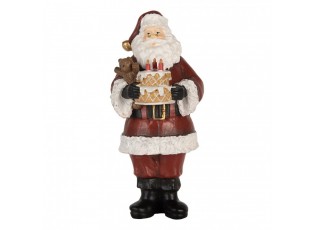Christmas Decoration Santa Claus 10x10x22 Cm Red Plastic - 10*10*21 cm