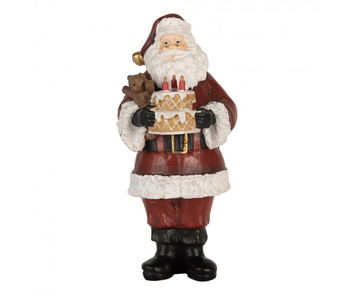 Christmas Decoration Santa Claus 10x10x22 Cm Red Plastic - 10*10*21 cm Clayre & Eef