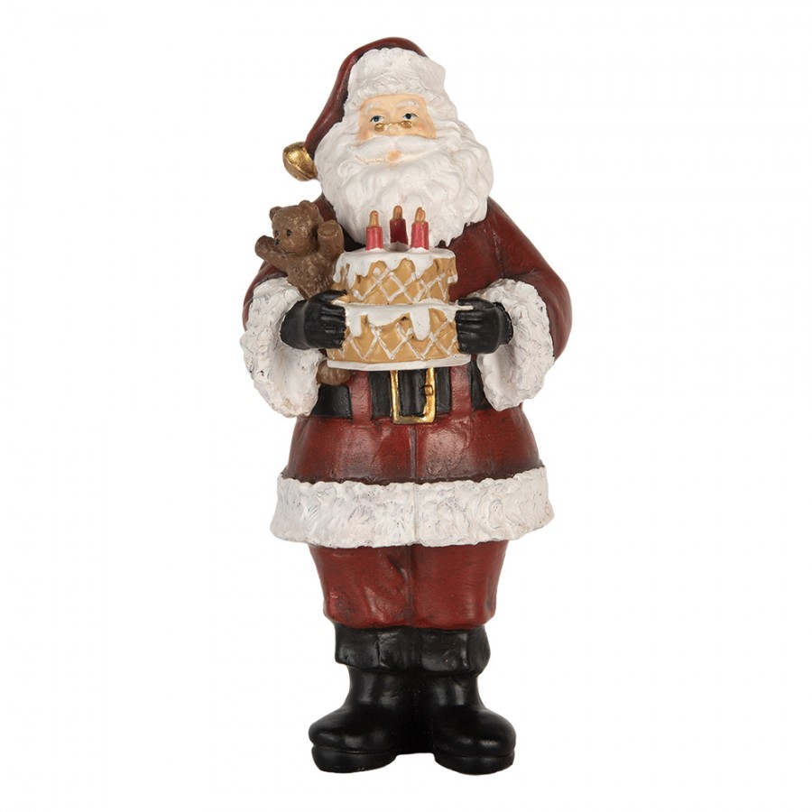 Christmas Decoration Santa Claus 10x10x22 Cm Red Plastic - 10*10*21 cm