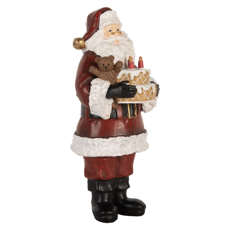 Christmas Decoration Santa Claus 10x10x22 Cm Red Plastic - 10*10*21 cm