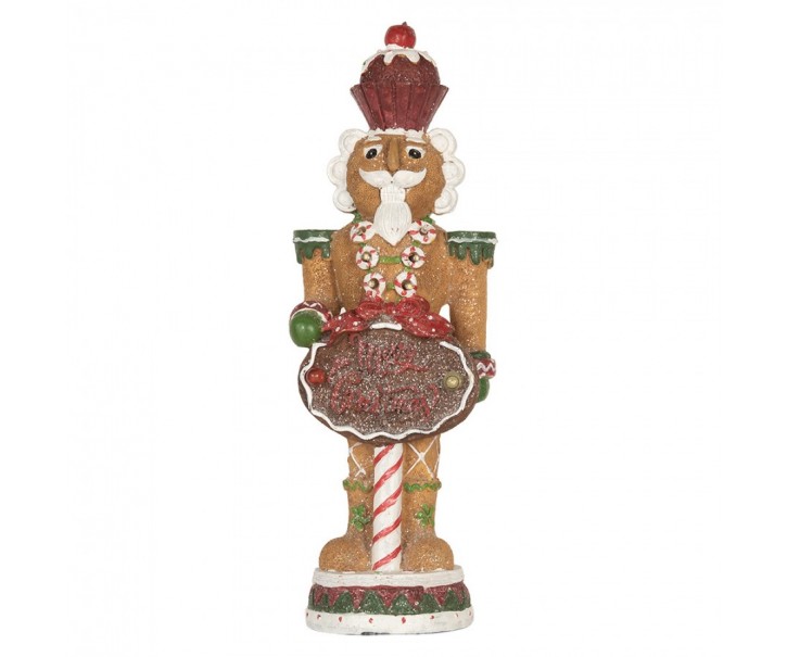 Christmas Decoration Figurine Nutcracker 3 X AAA Brown Plastic - 12*10*35 cm Clayre & Eef