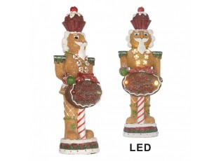 Christmas Decoration Figurine Nutcracker 3 X AAA Brown Plastic - 12*10*35 cm