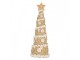 Hnědo-růžová dekorace vánoční stromek Christmas Tree - Ø 9*25 cm Clayre & Eef
