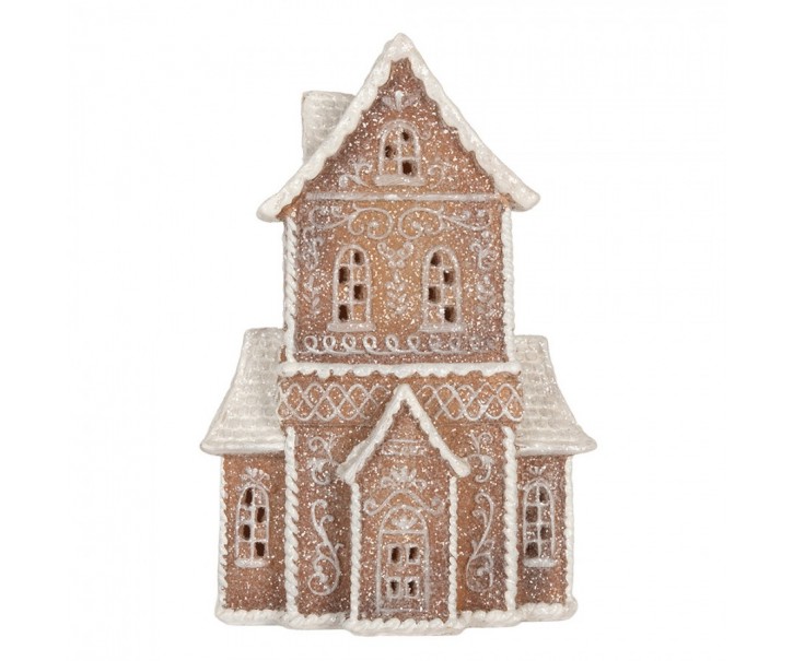 Perníková LED chaloupka Gingerbread Cott - 16*8*23 cm Clayre & Eef