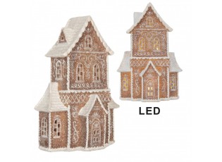 Perníková LED chaloupka Gingerbread Cott - 16*8*23 cm