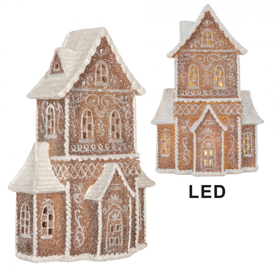 Perníková LED chaloupka Gingerbread Cott - 16*8*23 cm