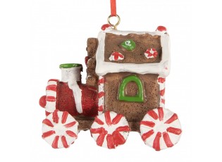 Christmas Ornament Train 9x5x9 Cm Brown Plastic - 9*5*9 cm