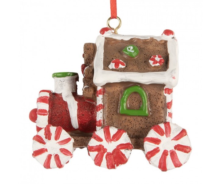 Christmas Ornament Train 9x5x9 Cm Brown Plastic - 9*5*9 cm Clayre & Eef
