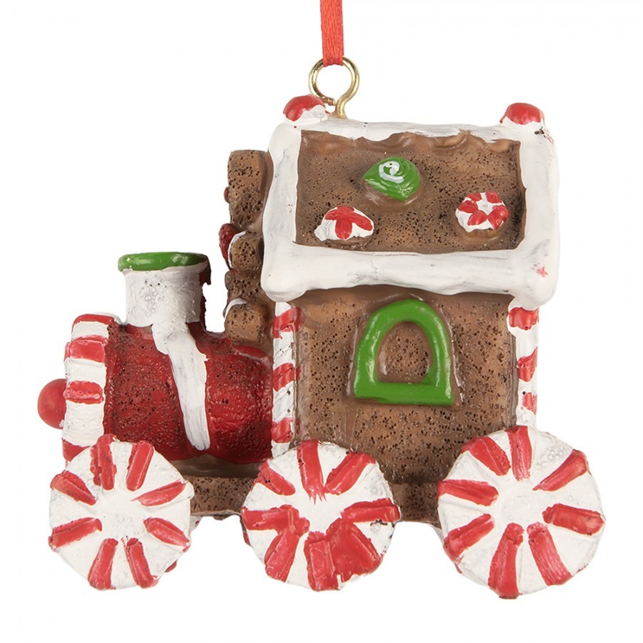 Christmas Ornament Train 9x5x9 Cm Brown Plastic - 9*5*9 cm