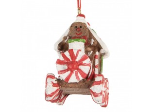 Christmas Ornament Train 9x5x9 Cm Brown Plastic - 9*5*9 cm