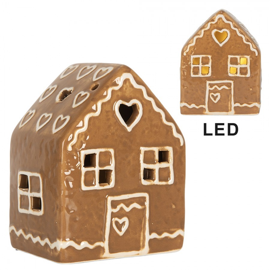 Perníková LED chaloupka Gingerbread Cott - 8*6*10 cm