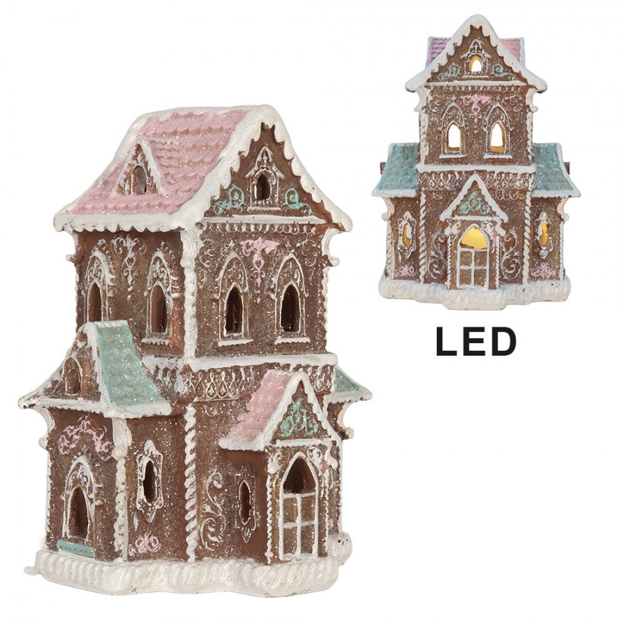 Perníkový LED domek Gingerbread Cotti - 15*12*20 cm