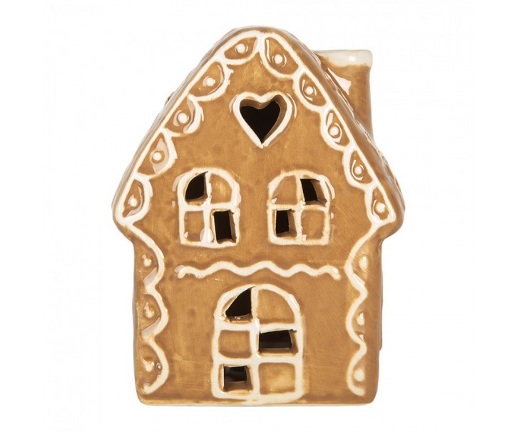 Perníková LED chaloupka Gingerbread Cott - 8*6*11 cm Clayre & Eef