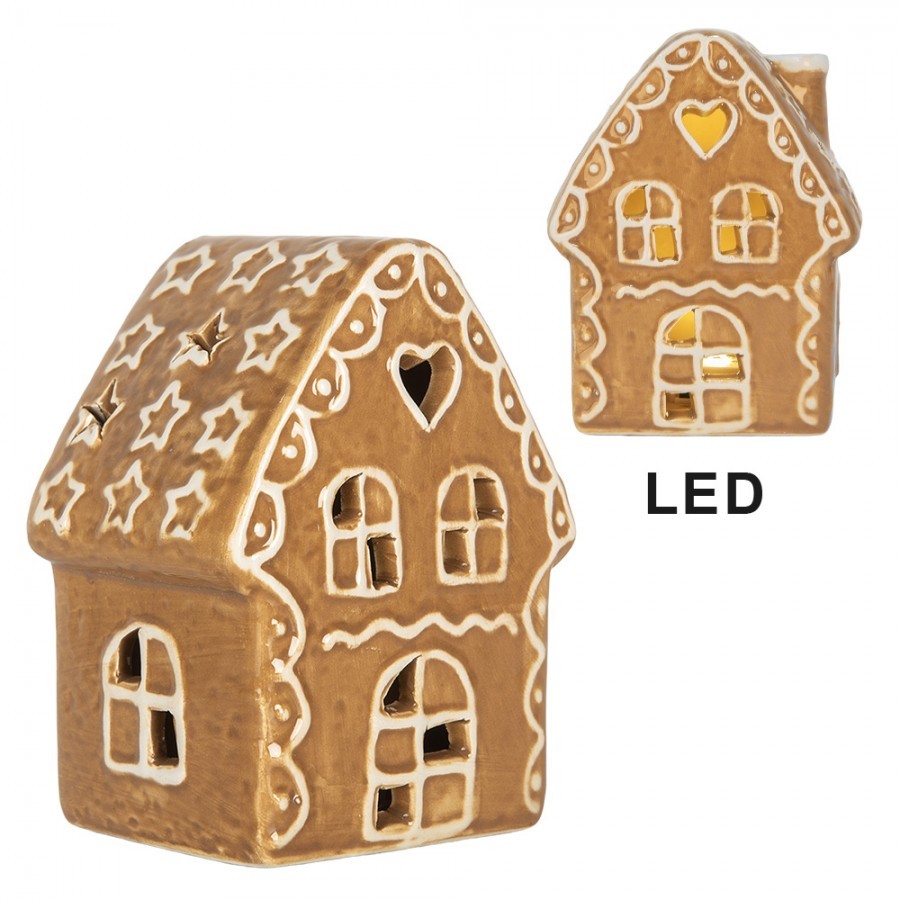 Perníková LED chaloupka Gingerbread Cott - 8*6*11 cm