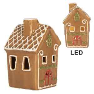Perníková LED chaloupka Gingerbread Cott - 8*8*12 cm