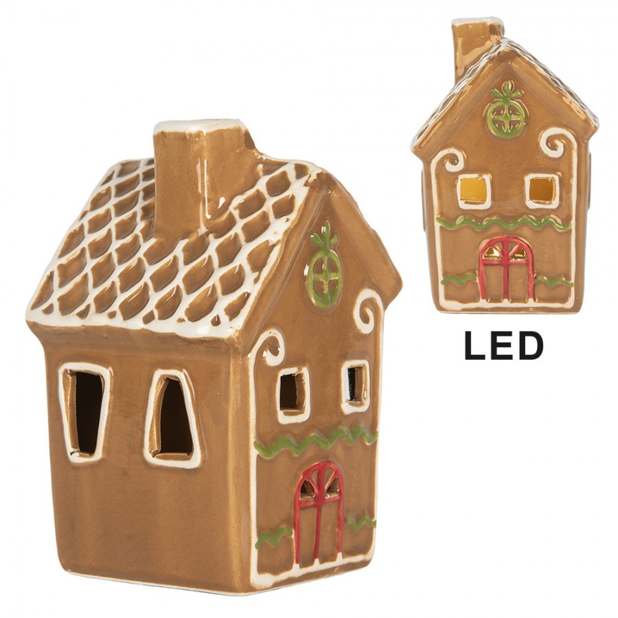 Perníková LED chaloupka Gingerbread Cott - 8*8*12 cm