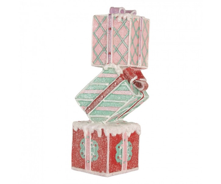 Christmas Decoration Gift 14x16x36 Cm Red Plastic - 14*16*36 cm Clayre & Eef