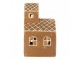 Hnědá vánoční keramická chaloupka na čajovou svíčku Gingerbread Cottage - 10*10*16 cm Clayre & Eef