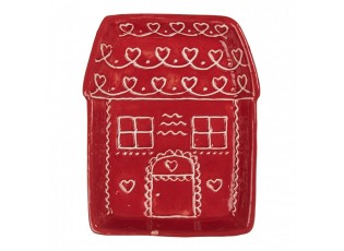 Keramický talířek perníková chaloupka Gingerbread Cott - 15*19*3 cm