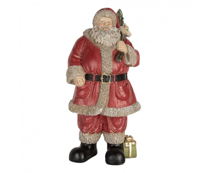 Figurine Santa Claus 21x19x40 Cm Red Plastic - Christmas Clayre & Eef