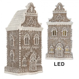 Perníkový LED domek Gingerbread Cotti - 17*15*35 cm