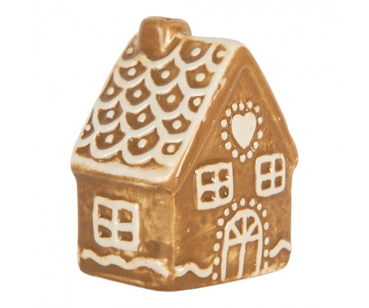 Dekorace perníková chaloupka Gingerbread Cott - 6*4*7 cm Clayre & Eef