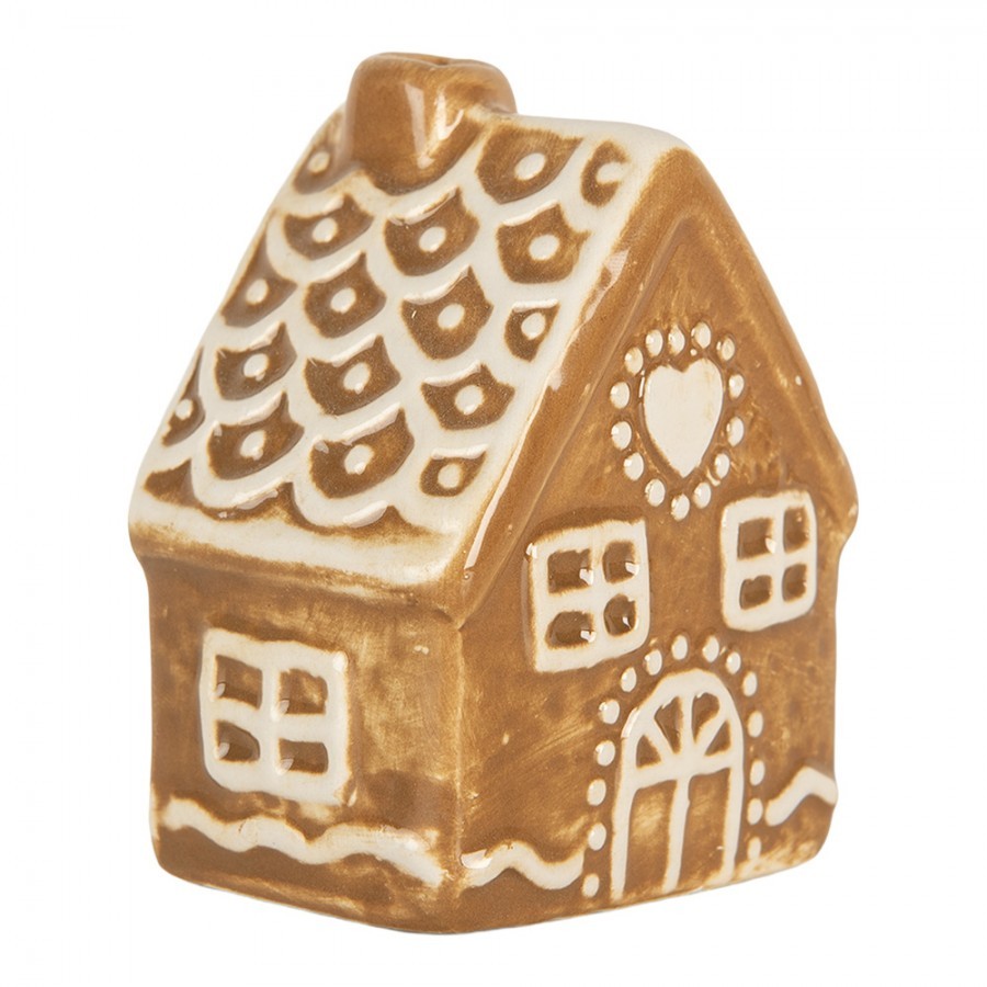 Dekorace perníková chaloupka Gingerbread Cott - 6*4*7 cm