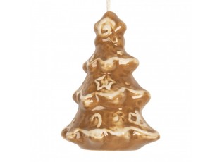 Perníková závěsná ozdoba stromek Gingerbread Cott - 6*5*9 cm