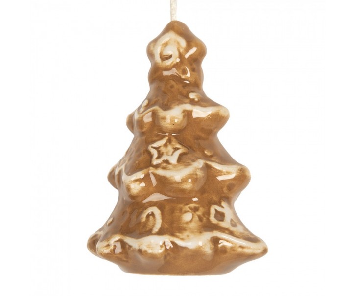 Perníková závěsná ozdoba stromek Gingerbread Cott - 6*5*9 cm Clayre & Eef