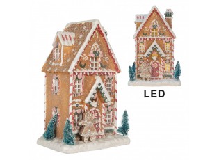 Perníkový LED domek s perníčkem Gingerbread Cotti Candy - 17*12*25 cm