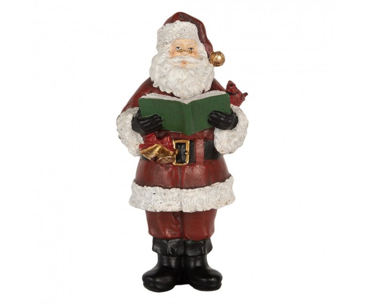 Christmas Decoration Santa Claus 10x10x22 Cm Red Plastic - 10*10*21 cm Clayre & Eef
