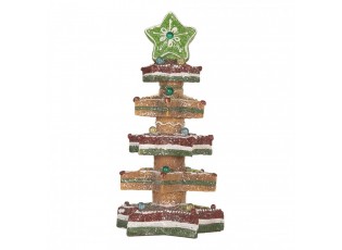 Dekorace svítící stromek z hvězd Gingerbread Tree - 15*15*29 cm / 3*AAA