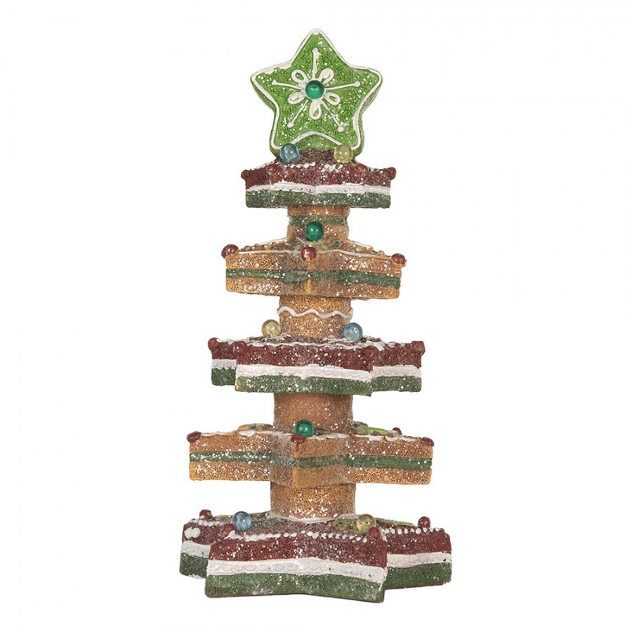 Dekorace svítící stromek z hvězd Gingerbread Tree - 15*15*29 cm / 3*AAA