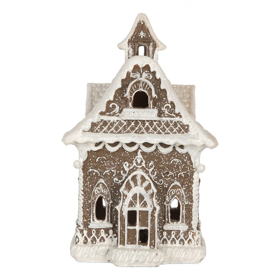 Perníkový LED domek kostel Gingerbread Cotti - 13*12*20 cm