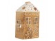 Hnědá vánoční keramická chaloupka na čajovou svíčku Gingerbread Cottage - 9*7*16 cm Clayre & Eef