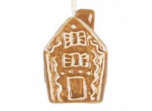 Závěsná ozdoba perníková chaloupka Gingerbread Cott - 4*4*6 cm