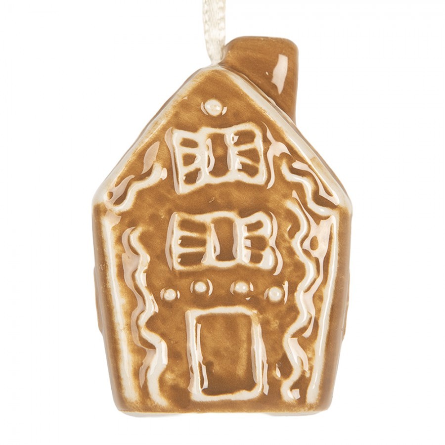 Závěsná ozdoba perníková chaloupka Gingerbread Cott - 4*4*6 cm
