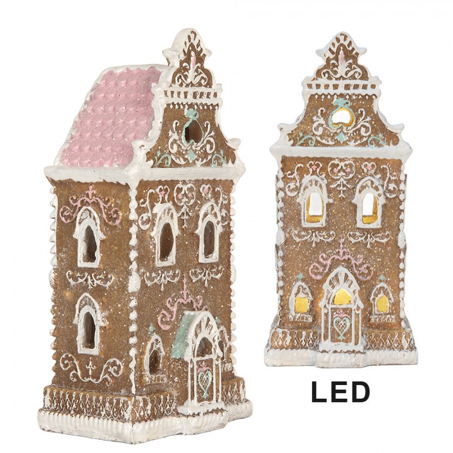Perníkový LED domek Gingerbread Cotti - 9*7*18 cm