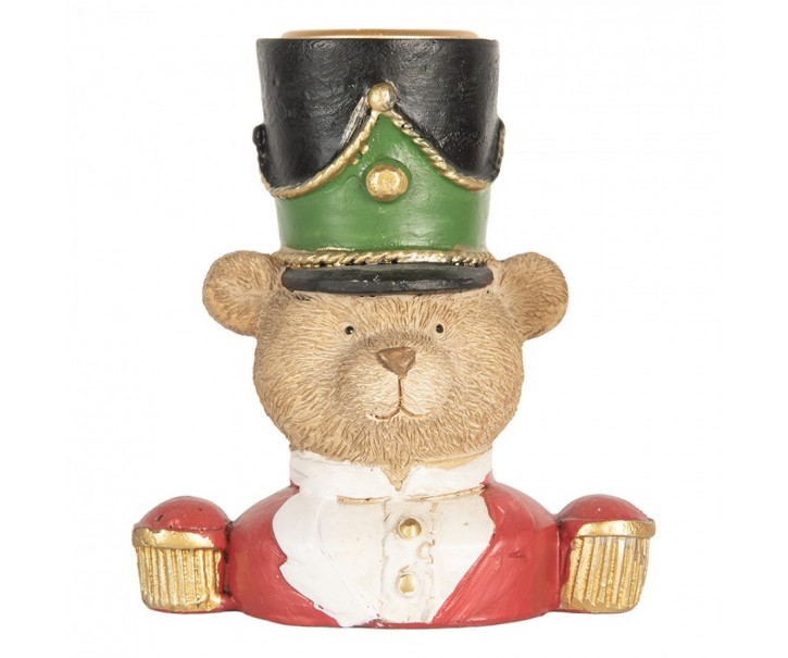 Card Holder Bear 9x6x10 Cm Brown Plastic - Christmas Clayre & Eef