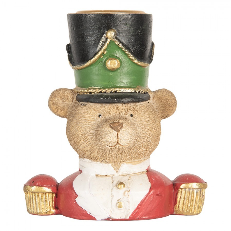 Card Holder Bear 9x6x10 Cm Brown Plastic - Christmas