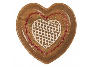 Keramický talířek perníkové srdce Gingerbread Cott - 17*17*3 cm