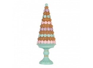 Hnědo-zelená dekorace vánoční stromek Christmas Tree - Ø 13*40 cm