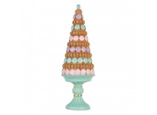 Hnědo-zelená dekorace vánoční stromek Christmas Tree - Ø 13*40 cm