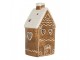 Hnědá vánoční keramická chaloupka na čajovou svíčku Gingerbread Cottage - 11*9*21 cm Clayre & Eef