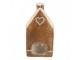 Hnědá vánoční keramická chaloupka na čajovou svíčku Gingerbread Cottage - 11*9*21 cm Clayre & Eef
