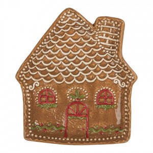 Keramický talířek perníková chaloupka Gingerbread Cott - 20*18*3 cm