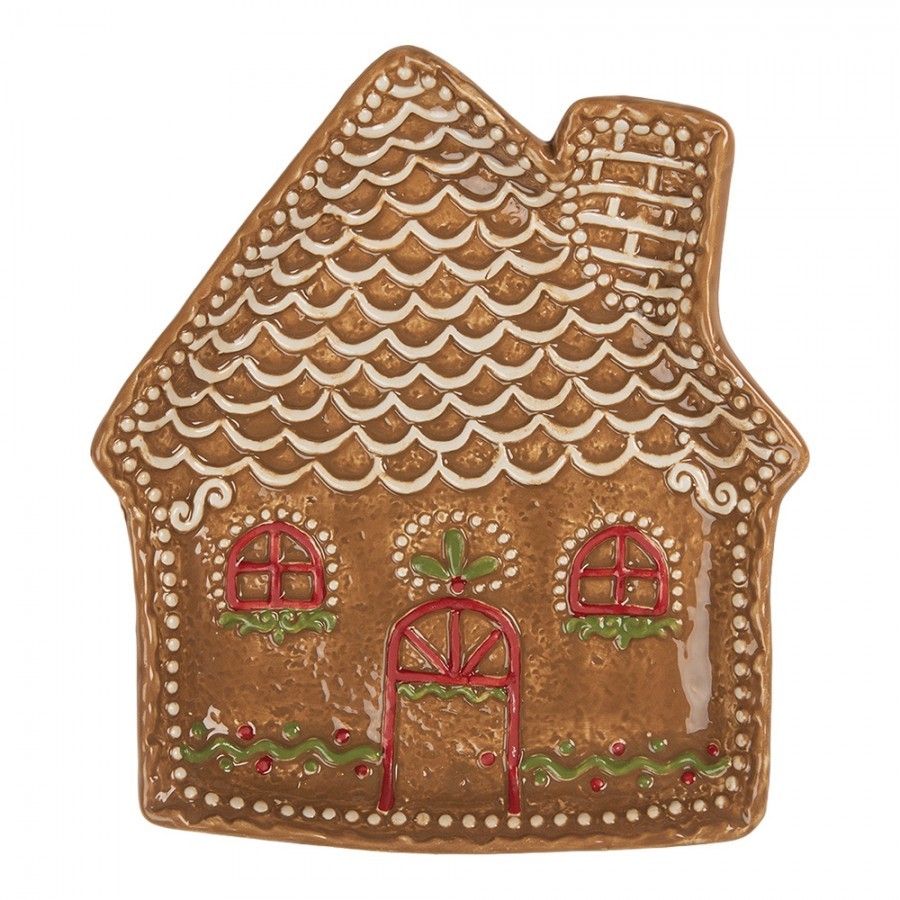 Keramický talířek perníková chaloupka Gingerbread Cott - 20*18*3 cm